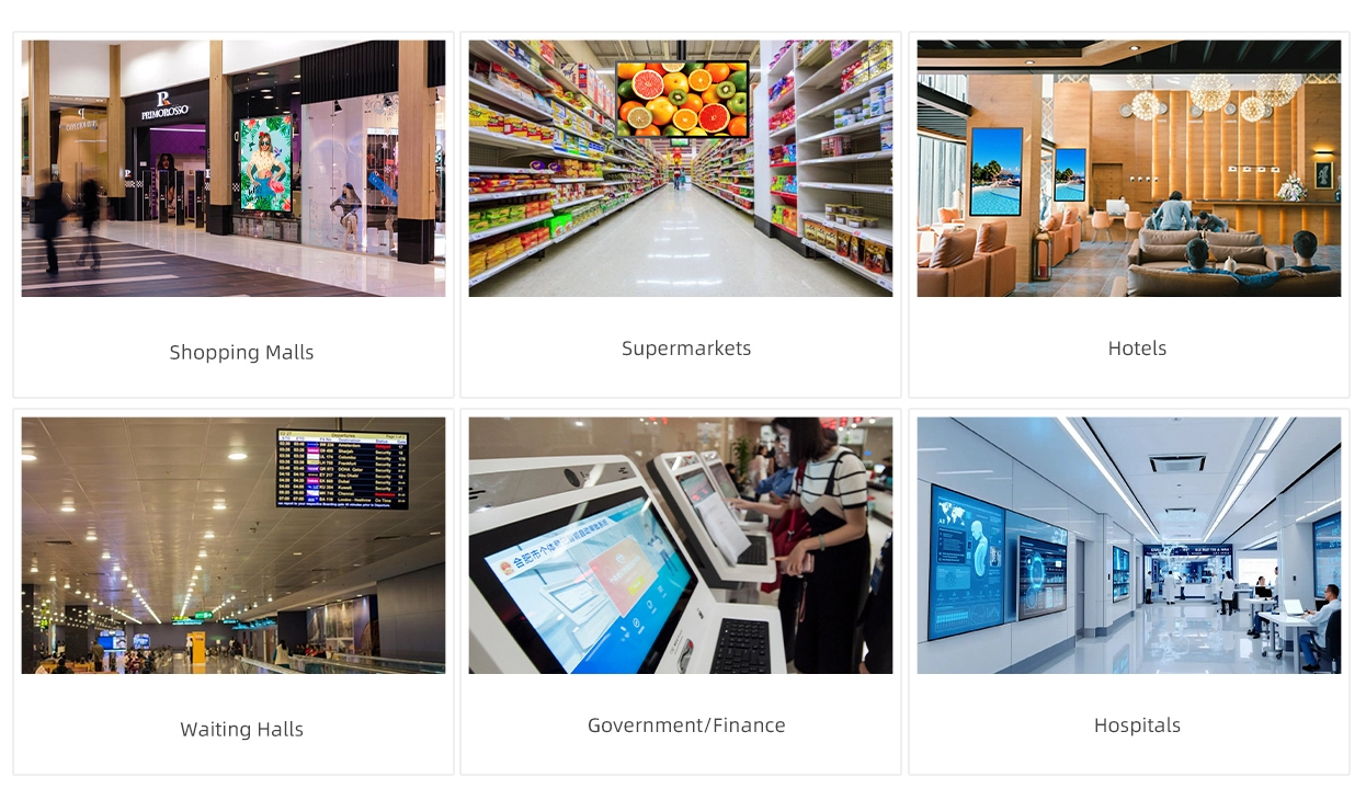 Moniteur tactile PCAP à montage mural 32-65 pouces (série 6C-C)
