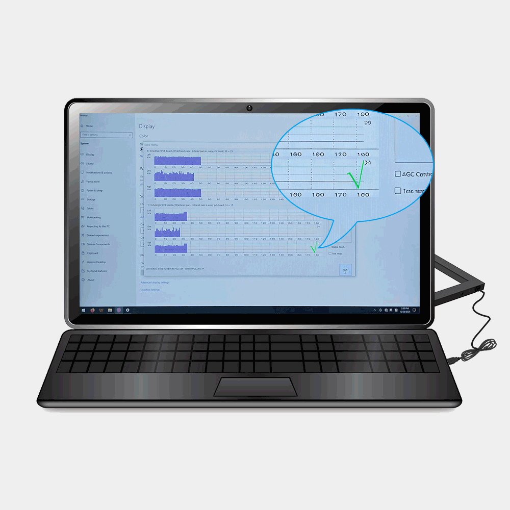 Installez l'&eacute;cran tactile infrarouge TK comme suit&nbsp;: