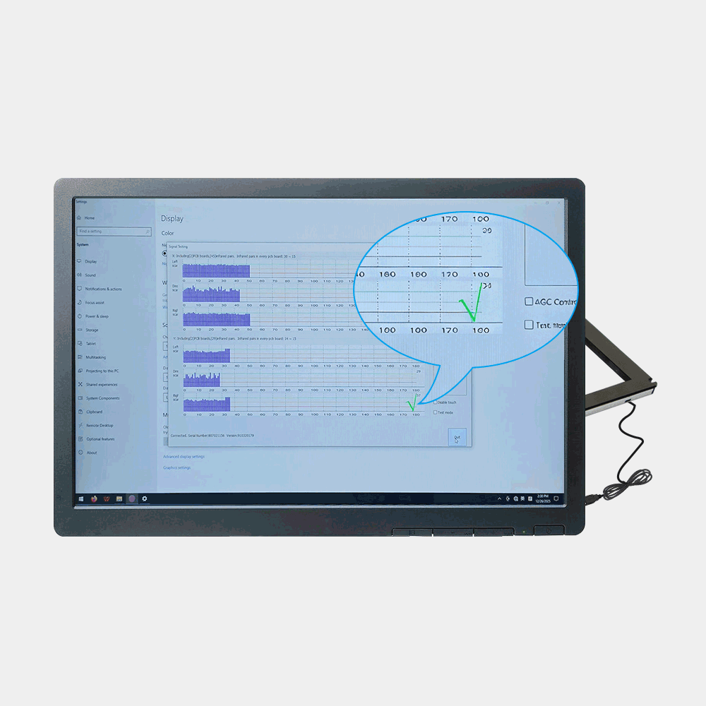 Installez l'&eacute;cran tactile infrarouge TE comme suit&nbsp;: