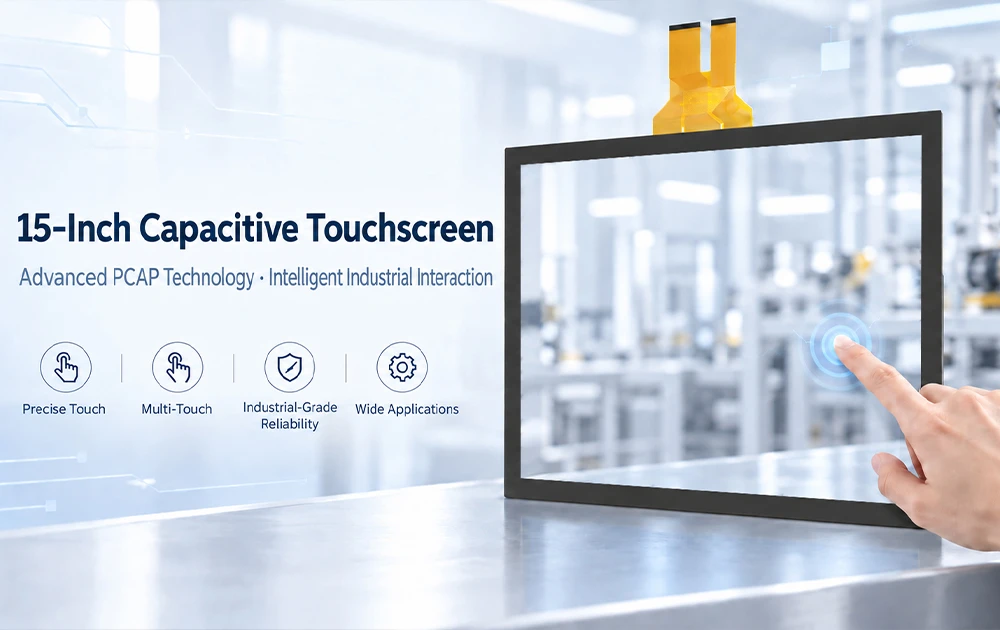 &Eacute;cran tactile capacitif GreenTouch de 15&nbsp;pouces&nbsp;: technologie PCAP avanc&eacute;e pour une interaction industrielle intelligente